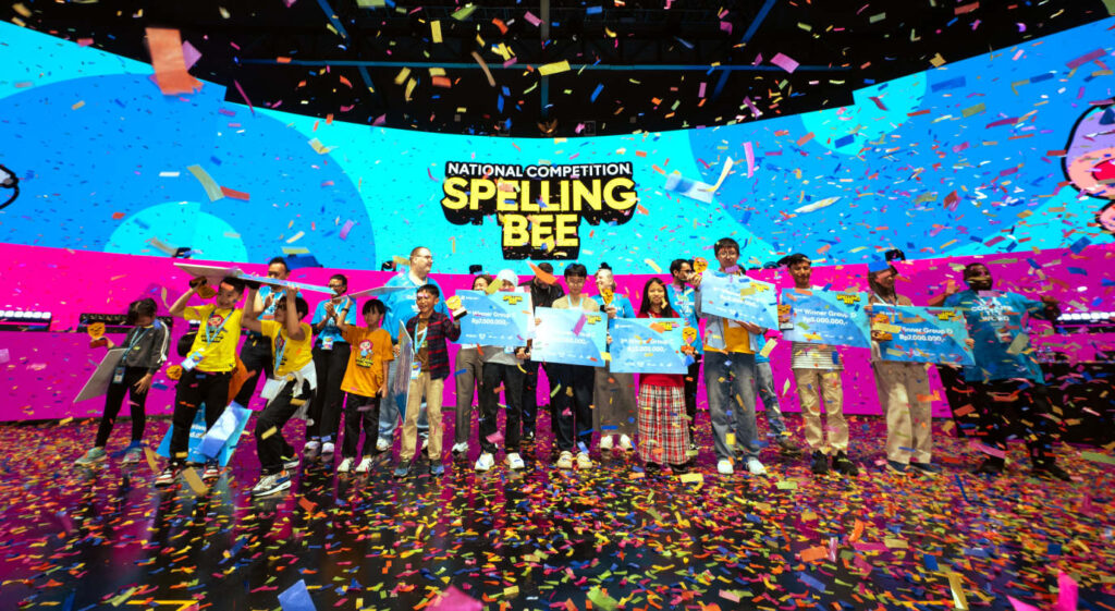 Para pemenang Kompetisi Nasional Spelling Bee English 1 di Balai Sarbini, Jakarta, 10 Januari 2026. (Foto: Dok RUZKA INDONESIA)