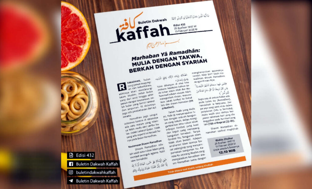 Buletin Kaffah Edisi 432 (25 Sya’ban 1447 H/13 Februari 2026 M). (Foto: Dok RUZKA INDONESIA)