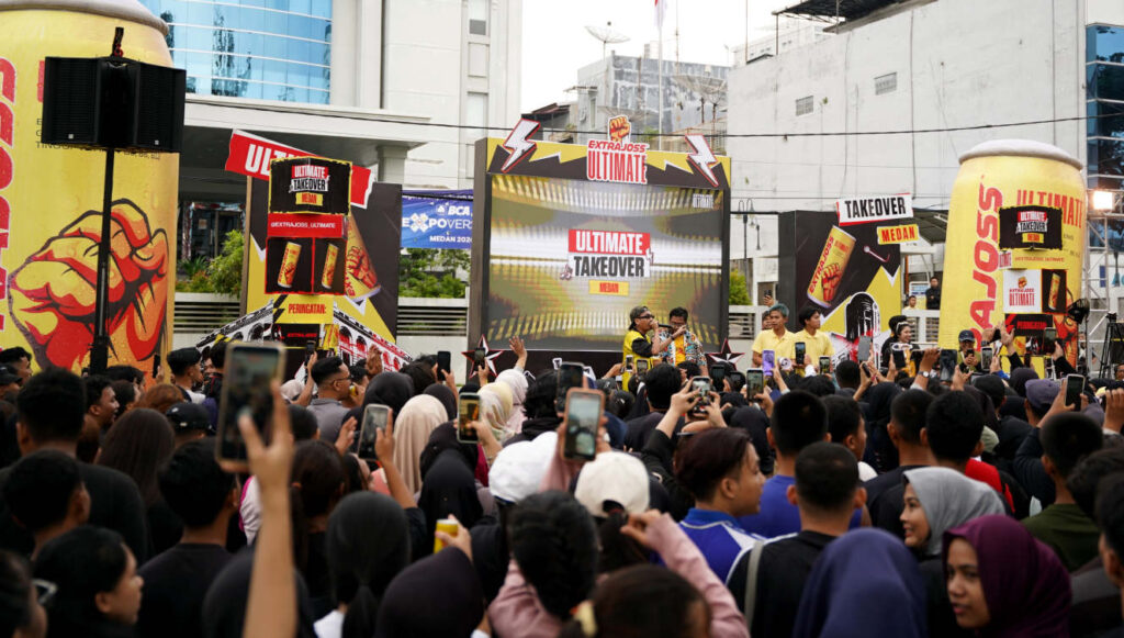 Ribuan anak muda Kota Medan meramaikan Extrajoss Ultimate Takeover Medan. (Foto: Extrajoss Ultimate/Dok RUZKA INDONESIA)
