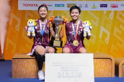 Pebulu tangkis ganda putri Indonesia Amallia Cahaya Pratiwi/Siti Fadia Silva Ramadhanti meraih gelar juara Thailand Masters 2026.