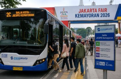 Moda transportasi menuju Jakarta Fair Kemayoran. (Foto: Istimewa)