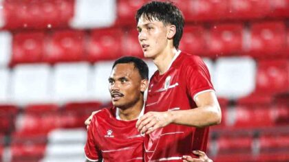 Mitchell Baker menjalani sesi latihan. (Foto: Facebook/Timnas Indonesia)