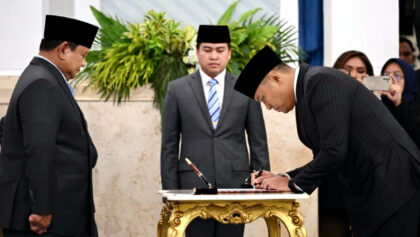 Presiden Prabowo Subianto secara resmi melantik Sudaryono sebagai Kepala Badan Gizi Nasional (BGN) di Istana Negara, Jakarta, pada Rabu, 22 Juli 2026. (Foto: BPMI Setpres/Cahyo/Dok RUZKA INDONESIA)