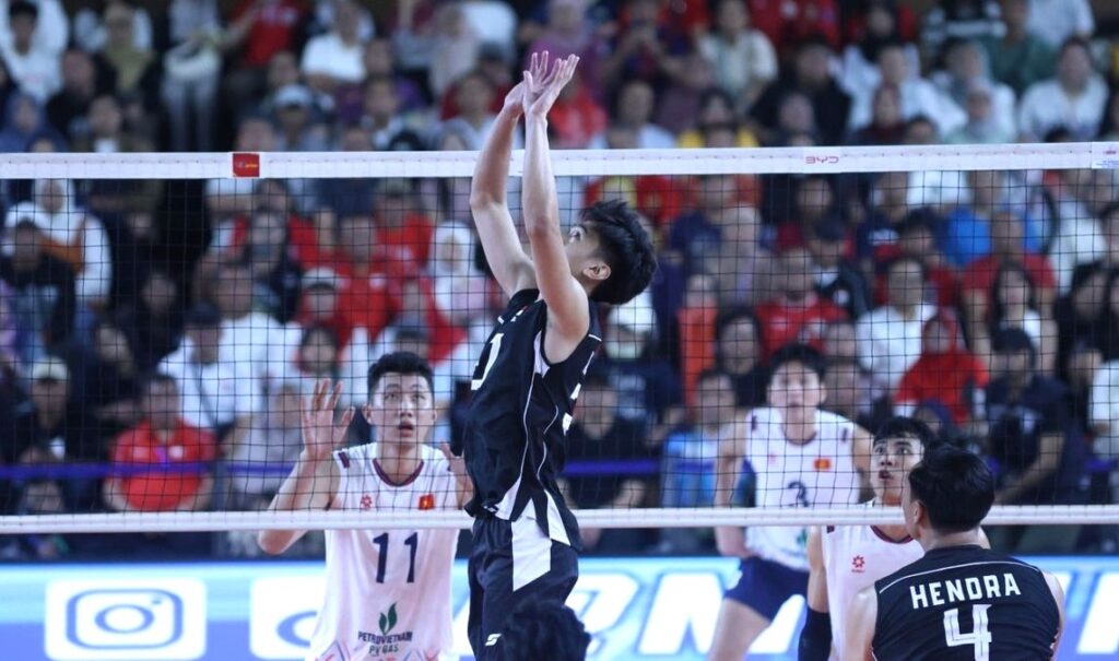 Timnas voli Indonesia dipaksa menyerah oleh Vietnam di laga semifinal SEA V Cup 2026 di Jakarta Indonesia Velodrome, Minggu (26/07) malam. (Foto: PBVSI)