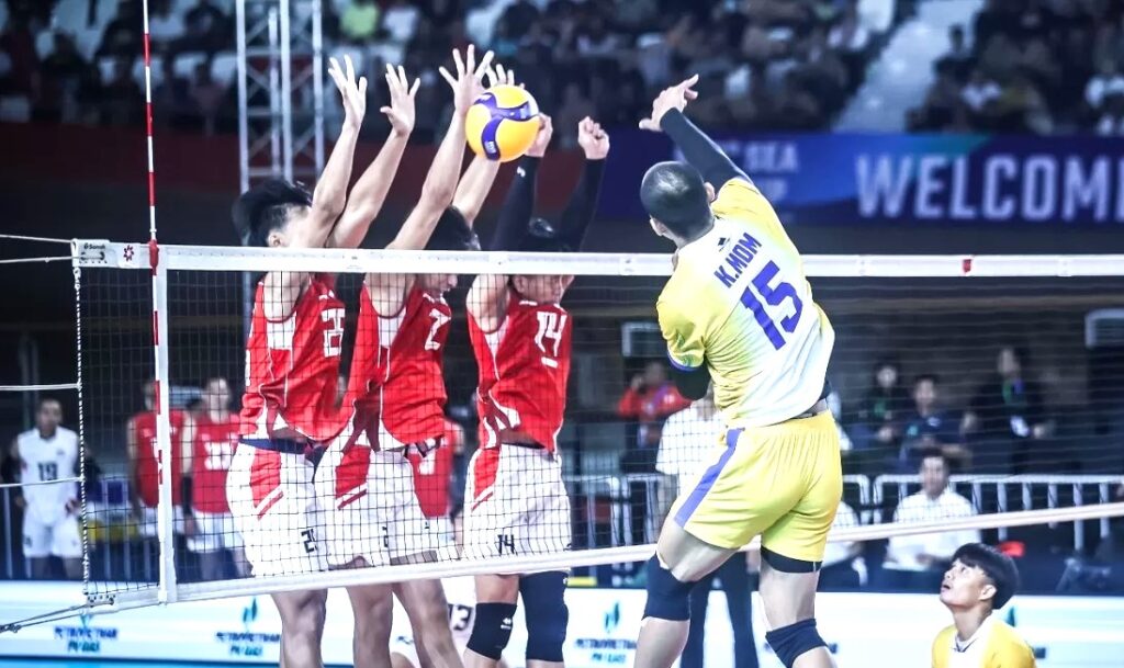 Timnas voli Indonesia vs Kamboja. (Foto: PBVSI)