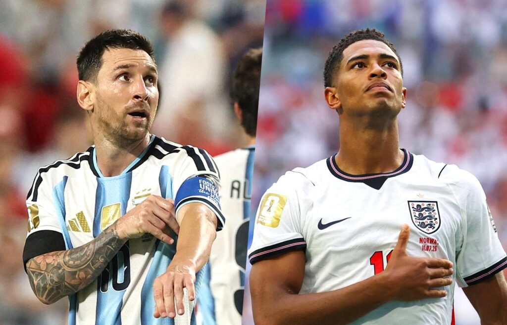 Lionel Messi dan Jude Bellingham. (Foto: REUTERS)