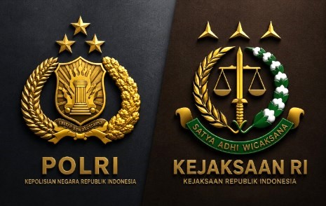 Logo Polri dan Kejaksaan RI. (Foto: Ilustrasi)