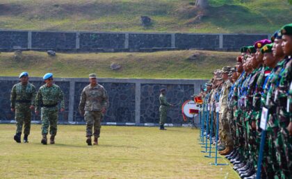 Latihan Pemeliharaan Perdamaian Multinasional 2026 Garuda Canti Dharma III di Pusat Misi Pemeliharaan Perdamaian (PMPP), Bogor, Jawa Barat. (Foto: HO-Kedutaan Besar Amerika Serikat).