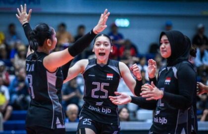 Timnas voli Indonesia mengalahkan Filipina 0-3 pada ajang AVC Women U-18, Jumat (03/07/2026). Foto: Dokumentasi AVC
