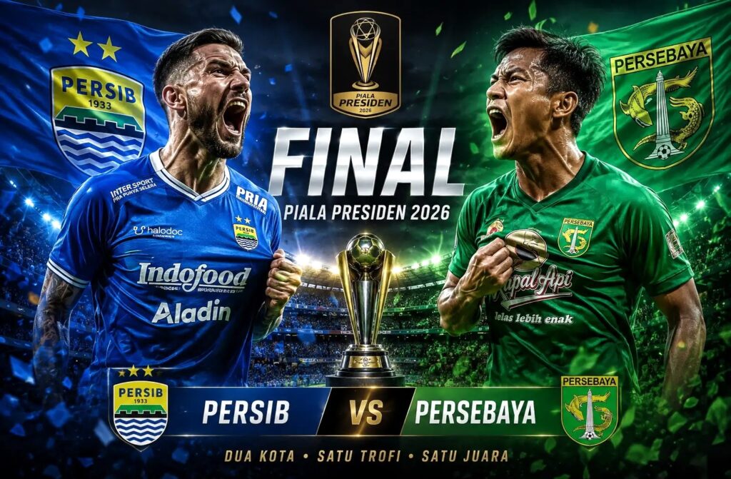 Persib dan Persebaya akan bentrok di final Piala Presiden 2026, Kamis (5/8) malam. (Foto: dok.Persib Bandung)