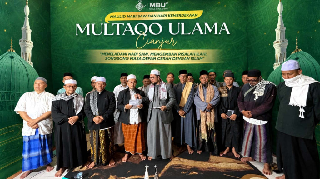 Multaqo Ulama Cianjur 2026 menjadi forum yang mempertemukan sejumlah ulama dan tokoh untuk membahas keteladanan Rasulullah SAW, perjalanan sejarah umat Islam, kondisi bangsa, serta gagasan mengenai masa depan Indonesia dalam perspektif Islam. (Foto: Dok RUZKA INDONESIA)