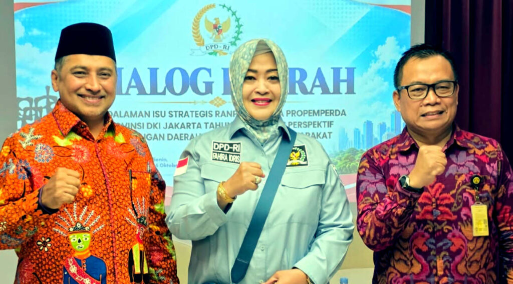 ANGGOTA DPD RI Dapil DKI Jakarta sekaligus Anggota Badan Urusan Legislasi Daerah (BULD) DPD RI Fahira Idris berharap pandangan serta masukan yang dihimpun melalui forum Dialog Daerah ini dapat memperkuat bahan pemantauan dan evaluasi Ranperda maupun Perda oleh BULD DPD RI, terutama yang berkaitan dengan kepentingan daerah dan kebutuhan masyarakat. (Foto: Dok RUZKA INDONESIA)