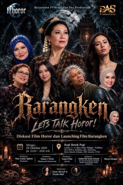 Flayer Diskusi Film Horor dan Launching Film Rarangken. (Foto: Dok RUZKA INDONESIA)